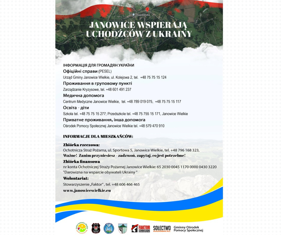 Janowice wspierają uchodźców z Ukrainy